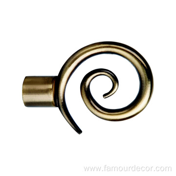 Snail shaped curtain rod